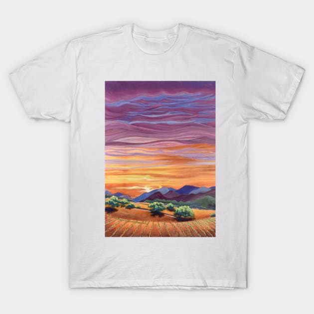 Napa Valley California wine lover vineyard T-Shirt by Fantasyart123